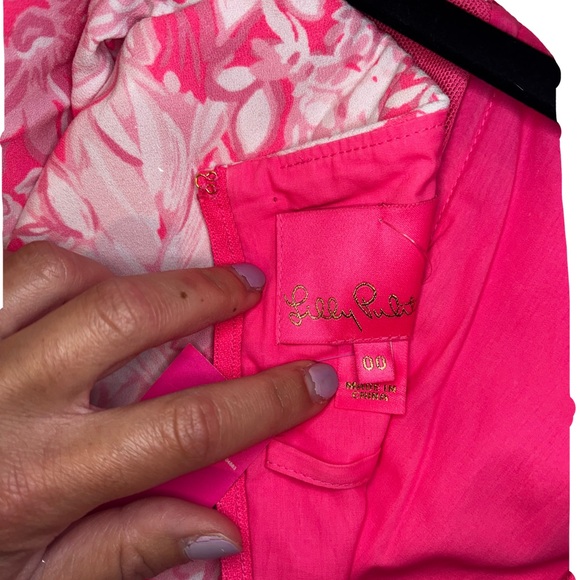 New Lilly Pulitzer Winola Floral Off-the-Shoulder Romper Pink Size 00 NWT! - Picture 4 of 5